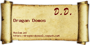 Dragan Domos névjegykártya
